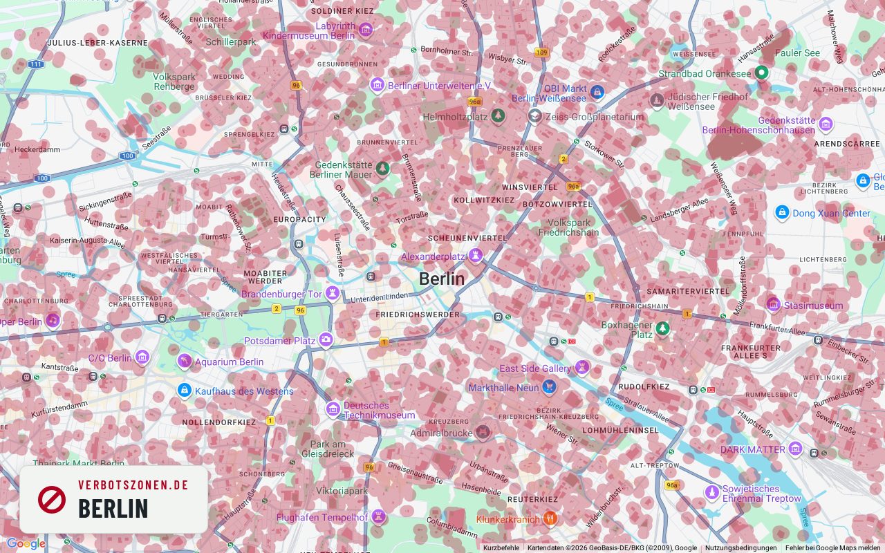 Bubatzkarte Berlin – Übersicht der Cannabis-Verbotszonen in Berlin