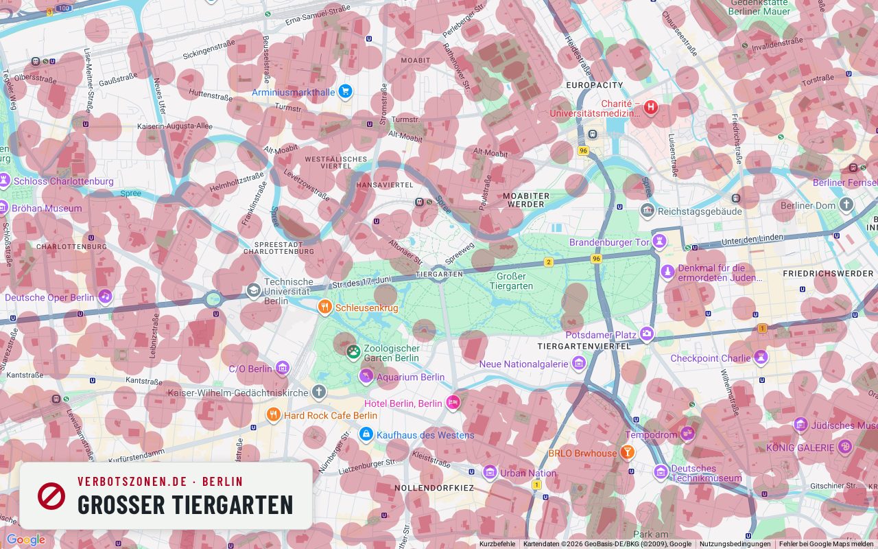 Bubatzkarte Berlin: Cannabis-Verbotszonen rund um Großer Tiergarten